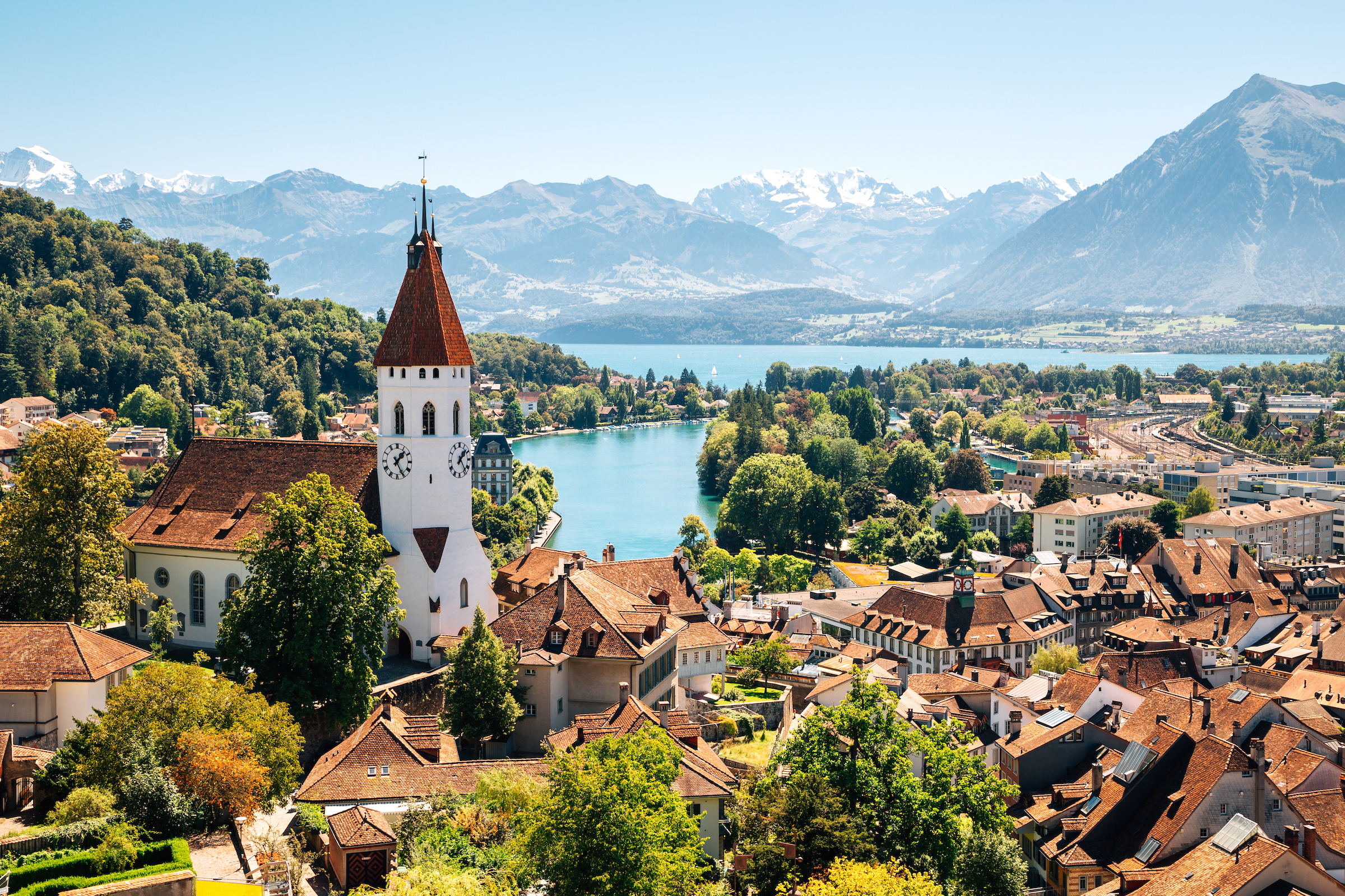 Thun, Lake Thun and the Bernese Alps